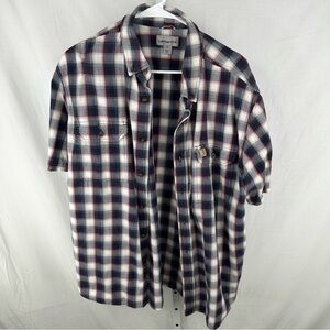Carhartt Men’s Plaid Button Up Short Sleeve Dress Shirt Size XL